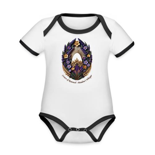 Easter Meadow Crown Renewal T Shirt, Spring Gift - Organic Contrast SS Baby Bodysuit