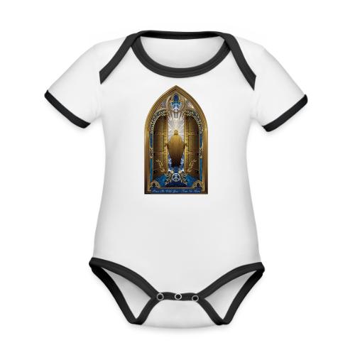 Easter Peace Be With You Locked Doors T Shirt,Gift - Organic Contrast SS Baby Bodysuit