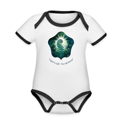Easter Unfurl in Light Resurrection T Shirt, Gift - Organic Contrast SS Baby Bodysuit