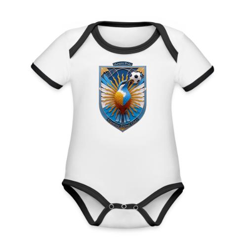 Argentina Hornero Soccer T Shirt, Football Gift - Organic Contrast SS Baby Bodysuit