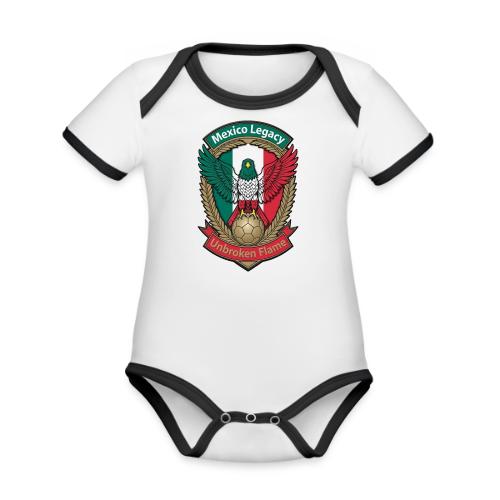 Mexico Eagle Legacy T-Shirt, Mexican Pride Gift - Organic Contrast SS Baby Bodysuit