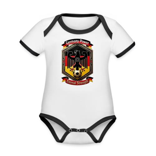 Germany Eagle Power T-Shirt, Flag Pride Gift - Organic Contrast SS Baby Bodysuit