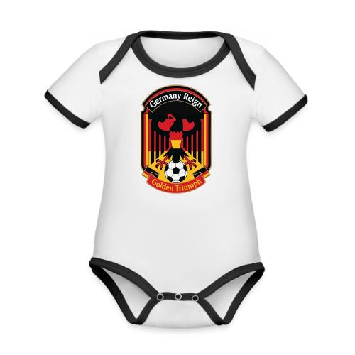 Germany Eagle Reign T-Shirt, German Flag Gift - Organic Contrast SS Baby Bodysuit