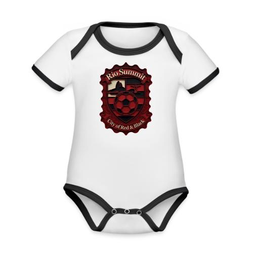 Flamengo Scarlet Summit T-Shirt, Football Gift - Organic Contrast SS Baby Bodysuit