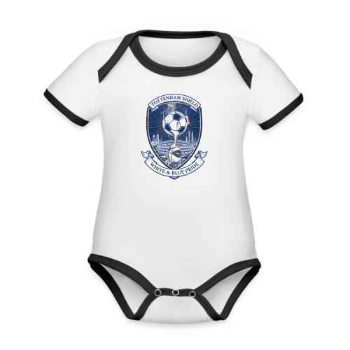 Iconic North London Soccer Emblem Art Print - Organic Contrast SS Baby Bodysuit