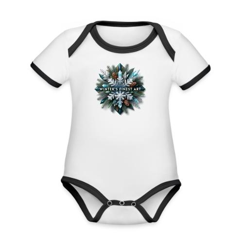 Intricate Frozen Evergreen T-Shirt - Organic Contrast SS Baby Bodysuit