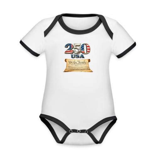 250th anniversary celebration of America - Organic Contrast SS Baby Bodysuit
