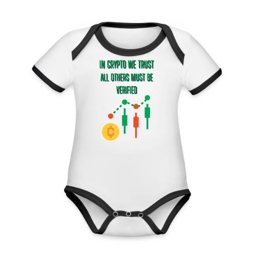 Sarcastic Bitcoin Investor T-shirt - Organic Contrast SS Baby Bodysuit