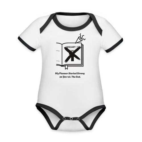 Jan 1st T-Shirt | Sarcastic New Year's - Organic Contrast SS Baby Bodysuit