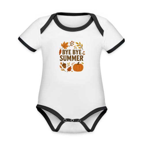 Bye Bye Summer - Organic Contrast SS Baby Bodysuit
