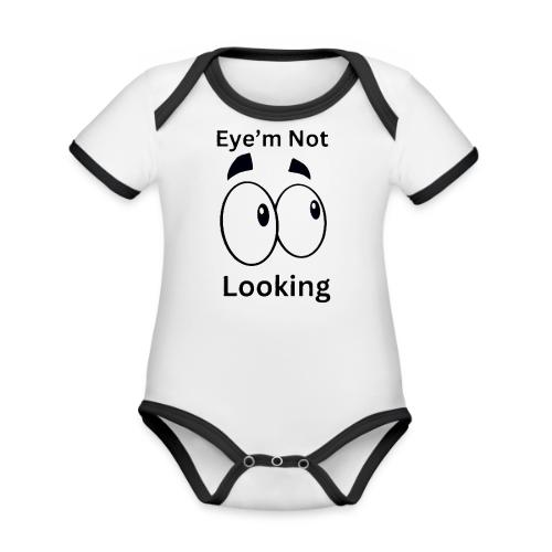 Eye'm Not Looking - Organic Contrast SS Baby Bodysuit