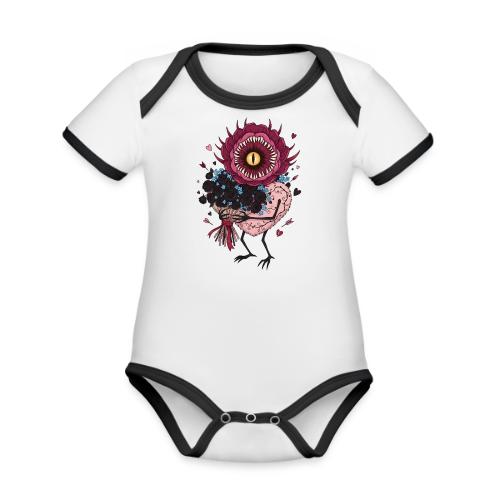 Gothic Valentine Eldritch Bloom – Dark Rom - Organic Contrast SS Baby Bodysuit