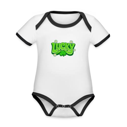 Lucky 70s Retro T-Shirt - Organic Contrast SS Baby Bodysuit