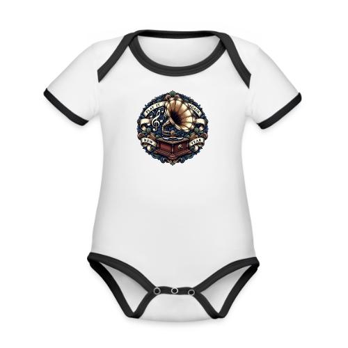 Ornate Phonograph T-Shirt - Organic Contrast SS Baby Bodysuit