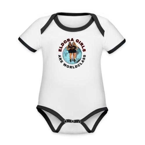 Eldora Girls Are Worldclass - Organic Contrast SS Baby Bodysuit