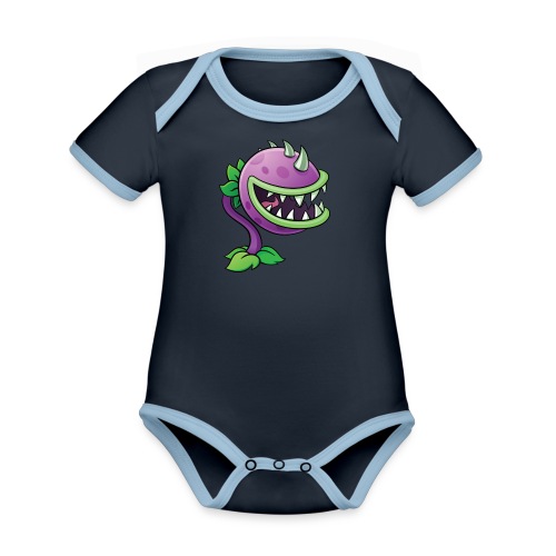 Jakes logo - Organic Contrast SS Baby Bodysuit