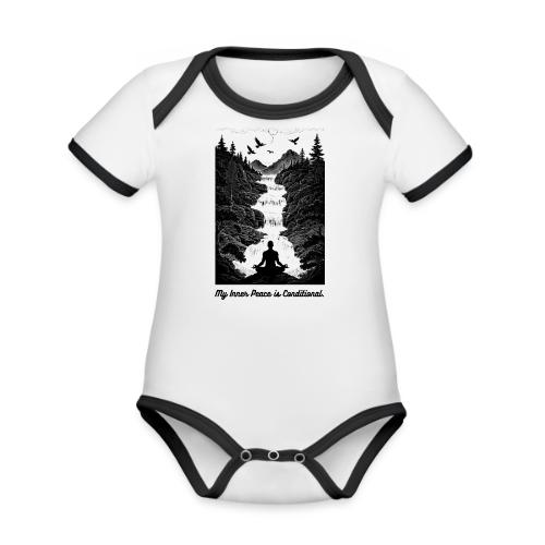 Conditional Inner Peace T-Shirt | Minimalist Zen - Organic Contrast SS Baby Bodysuit