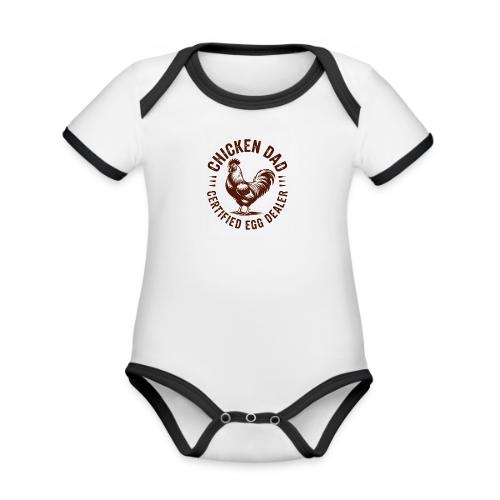 Chicken Dad – Certified Egg Dealer - Organic Contrast SS Baby Bodysuit