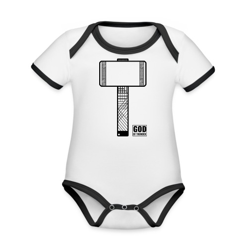 thor - Organic Contrast SS Baby Bodysuit
