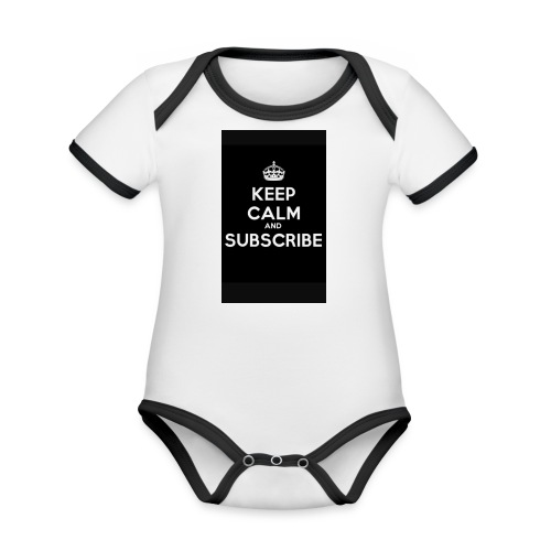 Keep calm merch - Organic Contrast SS Baby Bodysuit