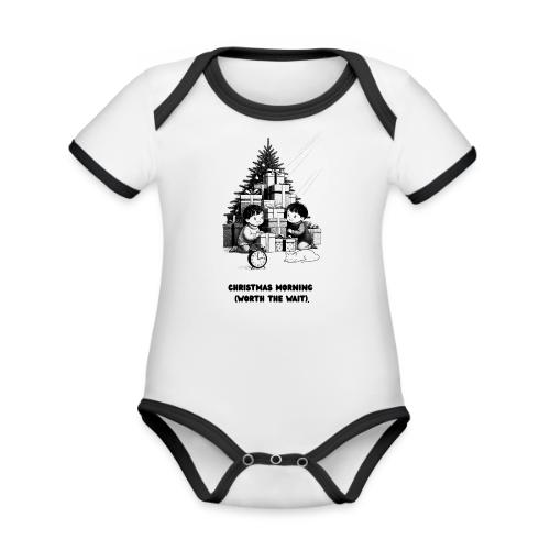 Christmas Morning T-Shirt | Minimalist Kids Gifts - Organic Contrast SS Baby Bodysuit