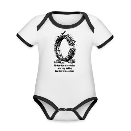 The Resolution Loop - Sarcastic New Year's T-Shirt - Organic Contrast SS Baby Bodysuit