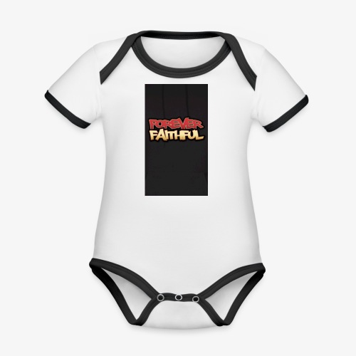 Forever faithful - Organic Contrast SS Baby Bodysuit