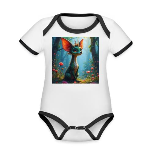 Fantasy Forest Character with Magical Vibe - Organic Contrast SS Baby Bodysuit