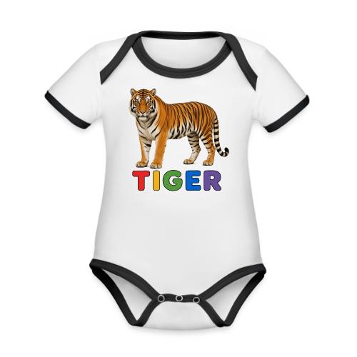 Tiger - Organic Contrast SS Baby Bodysuit
