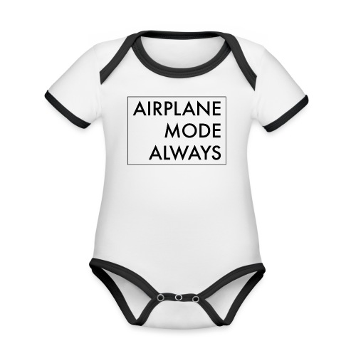 Airplane Mode - Organic Contrast SS Baby Bodysuit