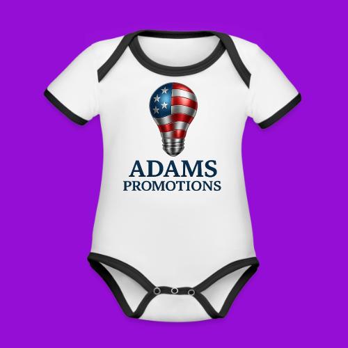 Adams promotions American flag metallic light bulb - Organic Contrast SS Baby Bodysuit