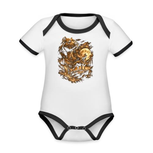 Pit Bull Howling Moon Fantasy Forest Tee - Organic Contrast SS Baby Bodysuit