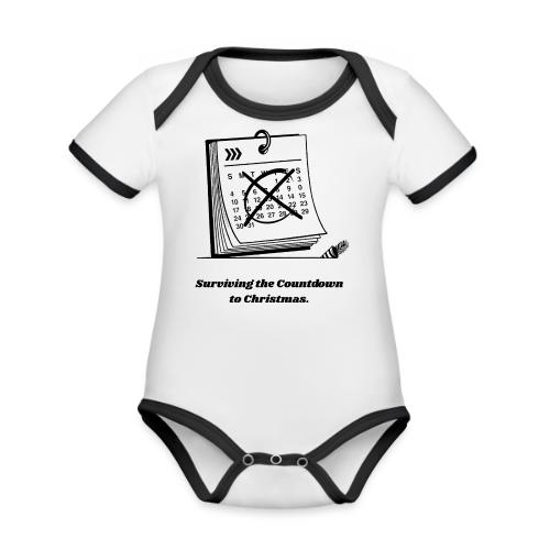 Countdown to Christmas T-Shirt - Organic Contrast SS Baby Bodysuit