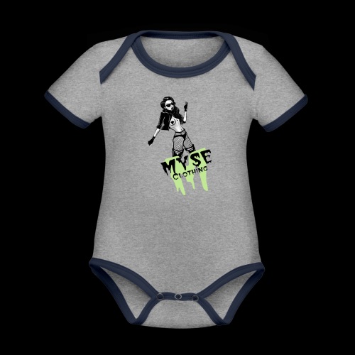 MYSE Clothing - badass babe - Organic Contrast SS Baby Bodysuit
