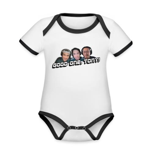 GOOD ONE, TONY! (with Fusco Show back) - Organic Contrast SS Baby Bodysuit
