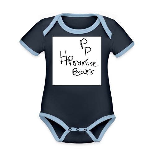 Random design - Organic Contrast SS Baby Bodysuit