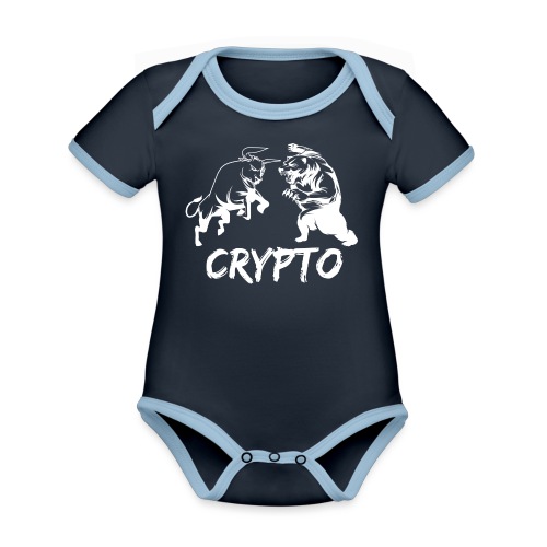 CryptoBattle White - Organic Contrast SS Baby Bodysuit