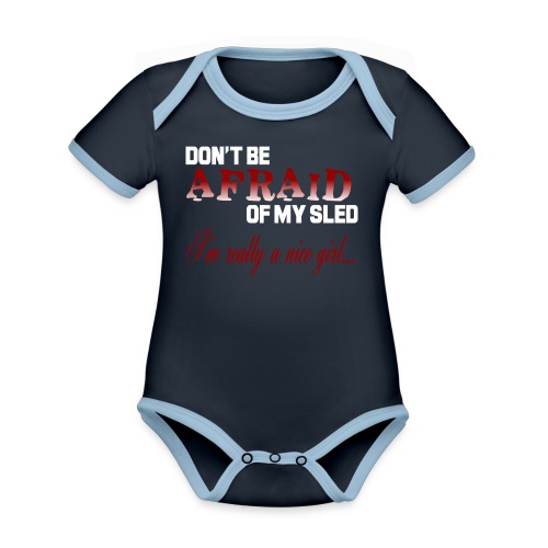 Don't Be Afraid - Nice Girl - Organic Contrast Short Sleeve Baby Bodysuit
