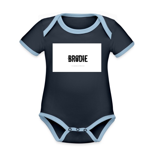 tattoo design name brodie 06 - Organic Contrast SS Baby Bodysuit