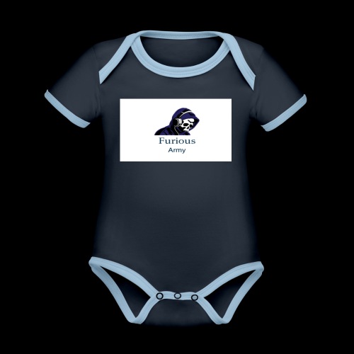 savage hoddie - Organic Contrast SS Baby Bodysuit