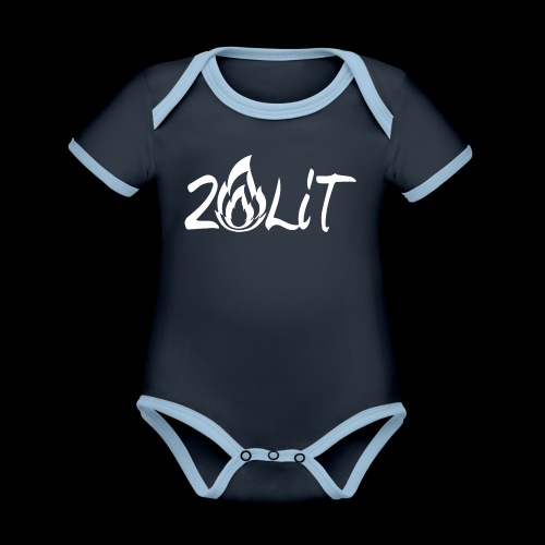 2 LiT Original White - Organic Contrast SS Baby Bodysuit