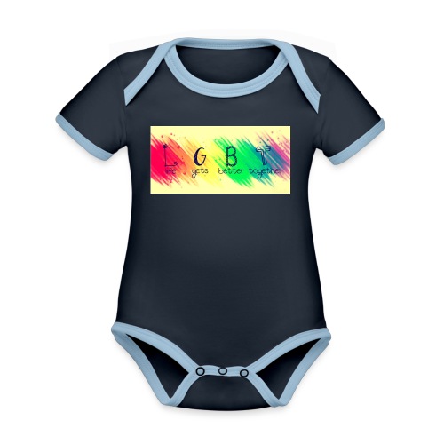 LGBTQ+ - Organic Contrast SS Baby Bodysuit