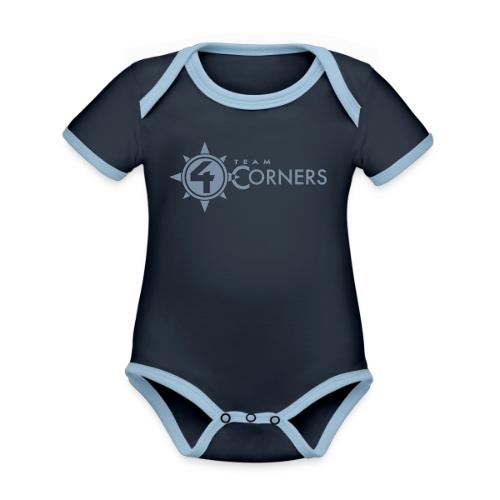 Team 4 Corners 2018 logo - Organic Contrast SS Baby Bodysuit