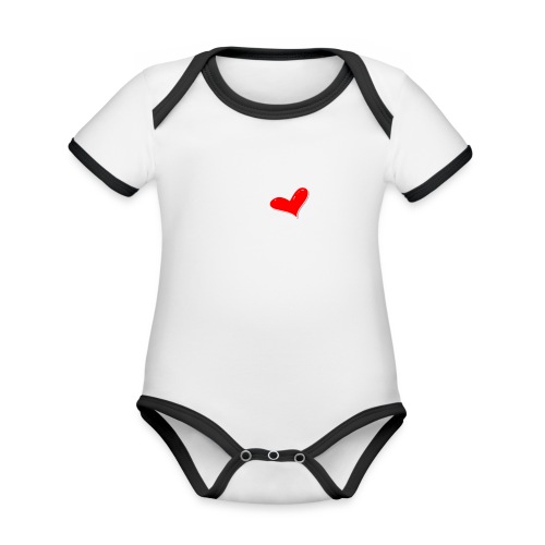 Snowmobilers Make My Heart Melt - Organic Contrast Short Sleeve Baby Bodysuit