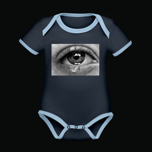 Emotional eye - Organic Contrast SS Baby Bodysuit