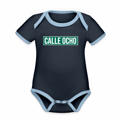 Calle Ocho Highway Street Sign - Organic Contrast SS Baby Bodysuit