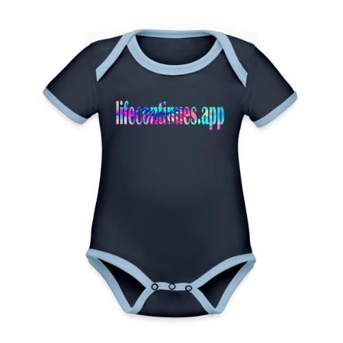 Lifecontinues.app1 - Organic Contrast SS Baby Bodysuit