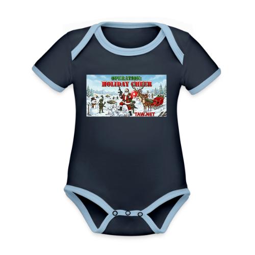 santa shop - Organic Contrast SS Baby Bodysuit