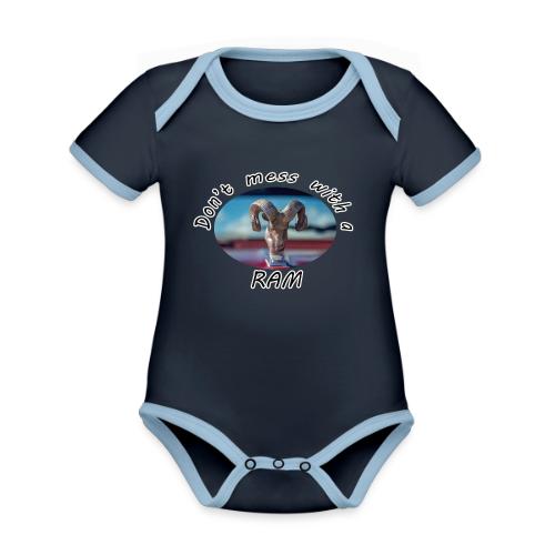 Don’t Mess with a RAM - Organic Contrast SS Baby Bodysuit