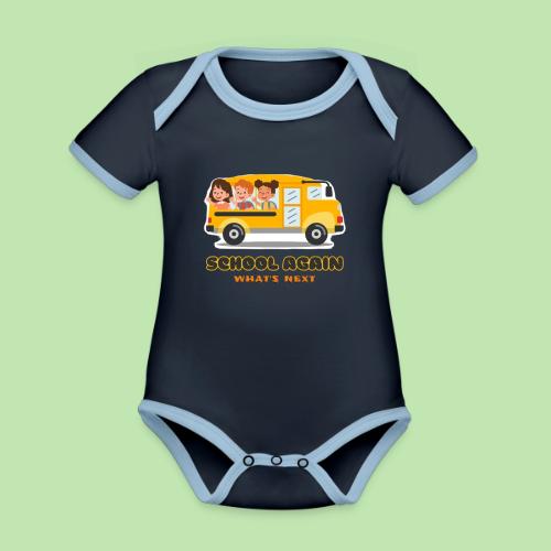 first day of school outfit- school again - Organic Contrast SS Baby Bodysuit